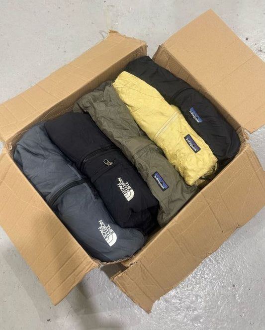PATAGONIA & NORTH FACE FLEECES (5 PIECES)